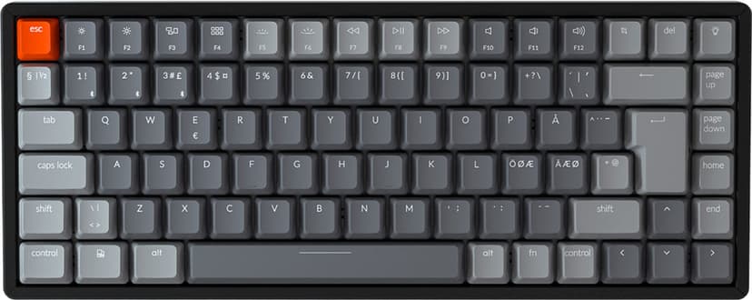 Keychron K2 RGB Aluminum Hot-Swap Red (Version 2) Gateron Red Nordisk