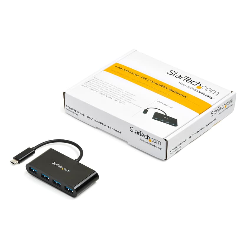 Startech StarTech.com 4 poorts USB 3.0 hub - 5Gbps - USB-C naar 4x USB-A met busvoeding USB 3.2 Gen 1 (3.1 Gen 1) Type-C USB 3.2 Gen 1 (3.1 Gen 1) Type-A