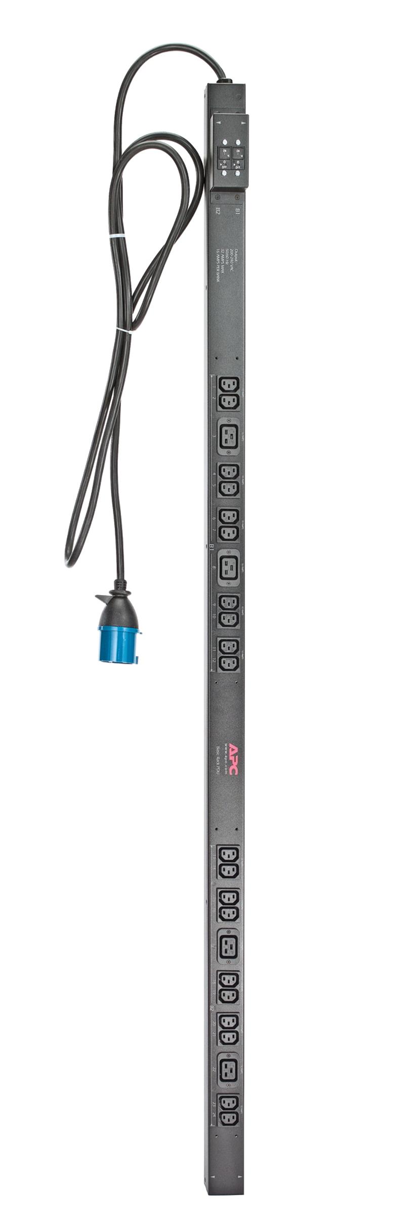 APC RACK PDU. BASIC. ZERO U. 32A. 230V. (20)C13 & (4)C19 tehonjakeluyksikkö 24 AC-pistorasia(a) 0U musta