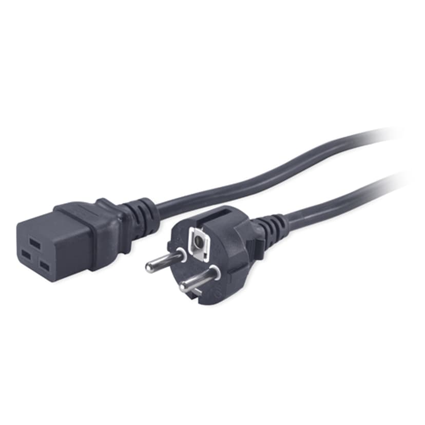 APC strømkabel (230 VAC) 2.5m C19 CEE7/7 Sort