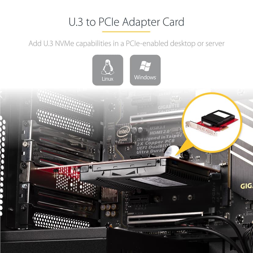 Startech U.3 NVME SSD Adapter PCIE x4