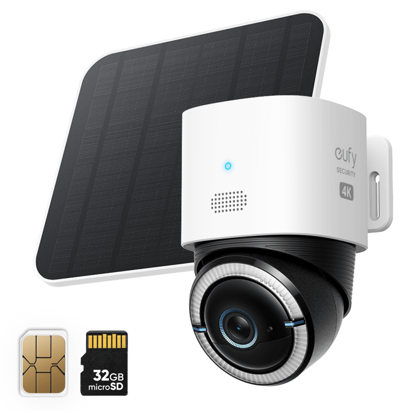 Eufy IP-säkerhetskamera S330 Bullet 4G LTE Utomhus 4K Pan/Tilt Vit