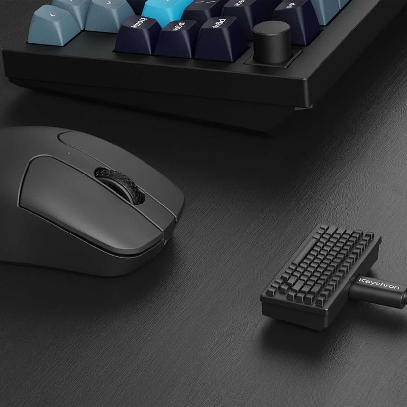 Keychron M2 Wireless Mouse Black RF Wireless + Bluetooth + USB-C