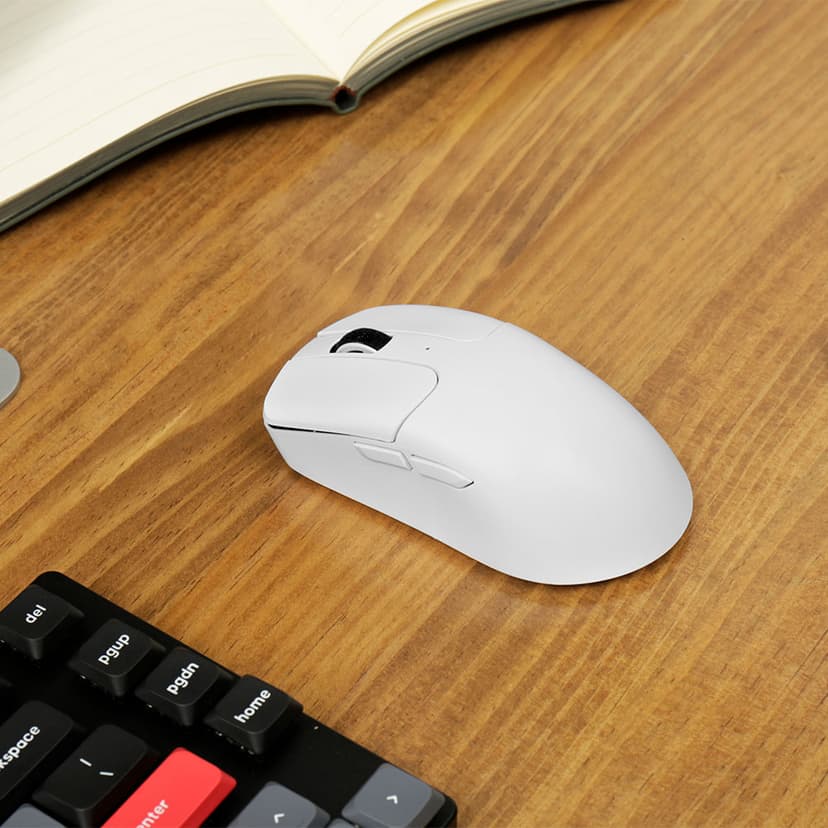 Keychron M2 Wireless Mouse White RF Wireless + Bluetooth + USB-C