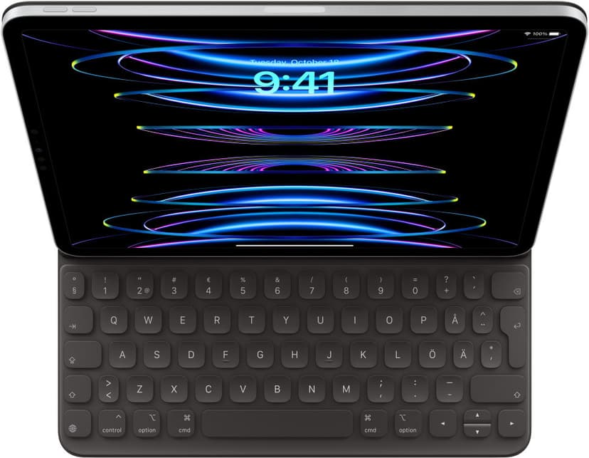Apple Smart Keyboard Folio iPad Air 10.9" 4th gen, iPad Air 10.9" 5th gen, iPad Air 11" (M2), iPad Pro 11" 3rd gen, iPad Pro 11" 4th gen Dansk Svart