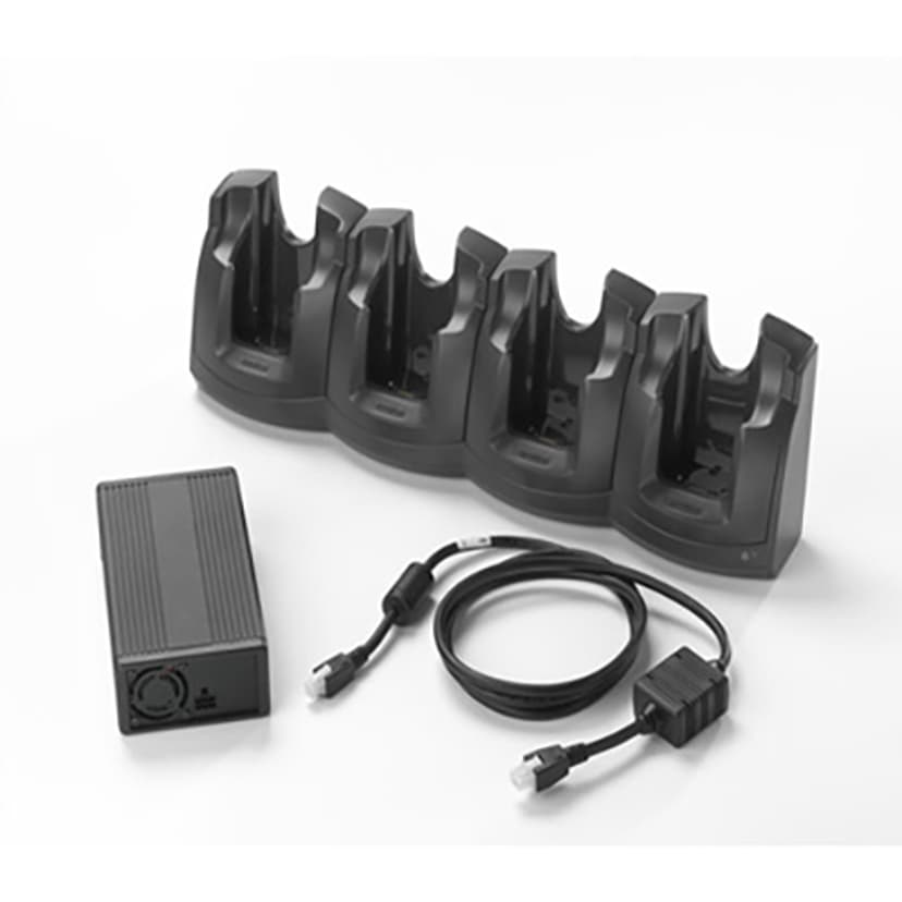 Zebra 4-Slot Charge Only Cradle Kit Svart