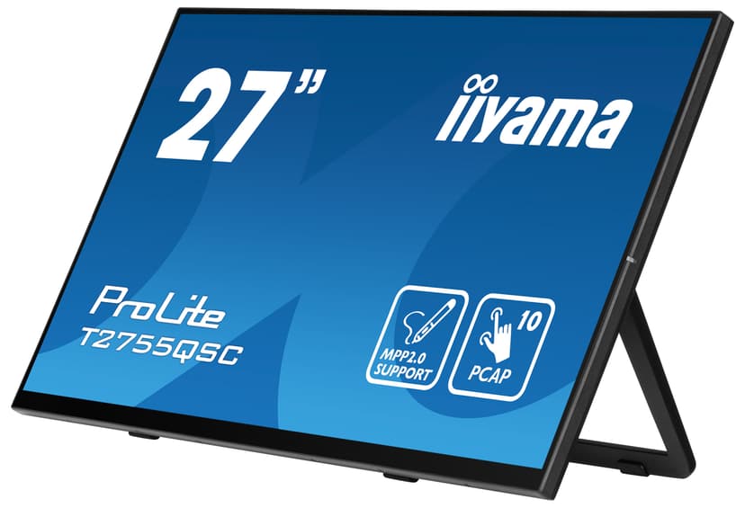 iiyama ProLite T2755QSC-B1 27" IPS WQHD PCAP USB Svart 27" 2560 x 1440pixels IPS 16:9 75Hz
