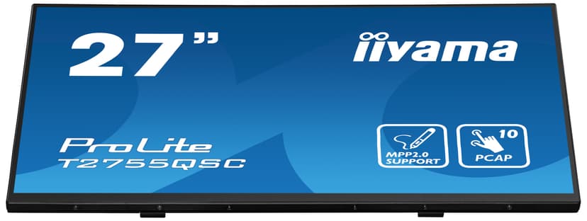 iiyama ProLite T2755QSC-B1 27" IPS WQHD PCAP USB Svart 27" 2560 x 1440pixels IPS 16:9 75Hz