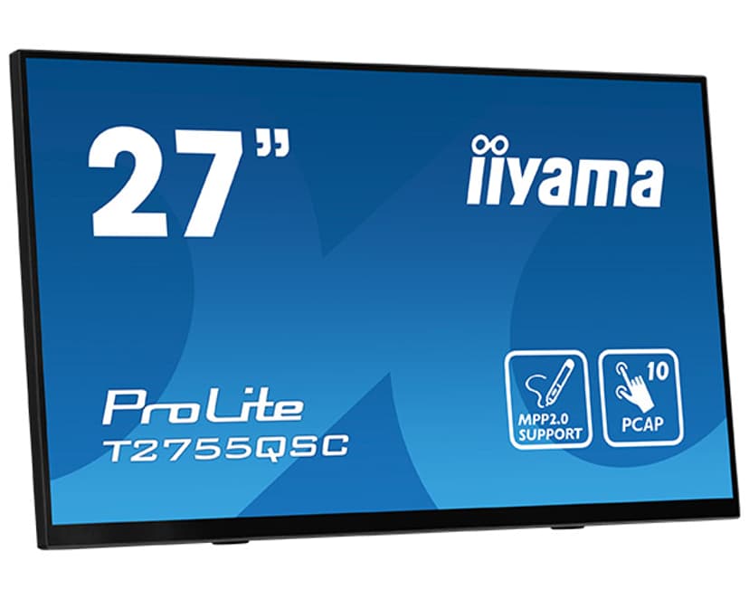 iiyama ProLite T2755QSC-B1 27" IPS WQHD PCAP USB Svart 27" 2560 x 1440pixels IPS 16:9 75Hz