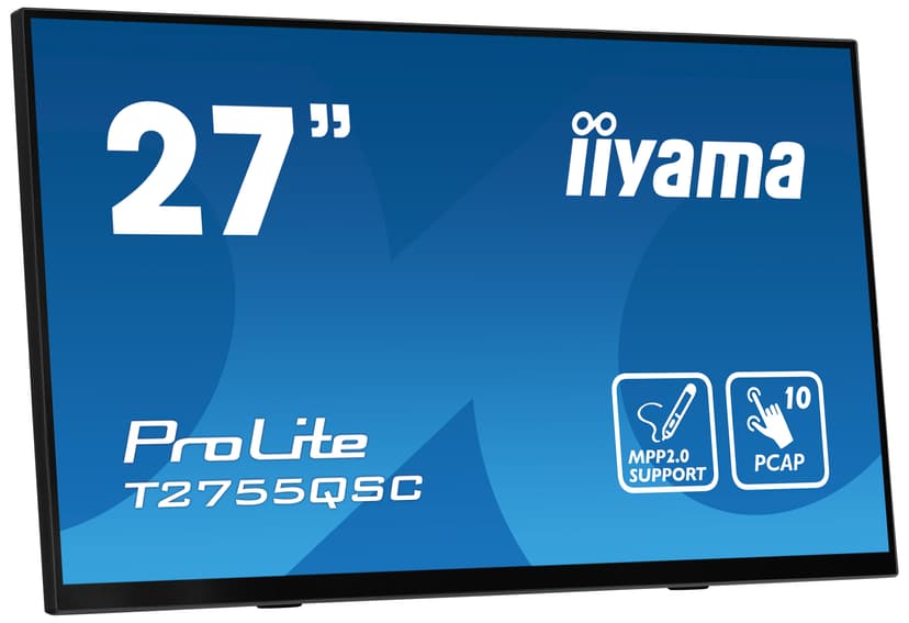 iiyama ProLite T2755QSC-B1 27" IPS WQHD PCAP USB Svart 27" 2560 x 1440pixels IPS 16:9 75Hz