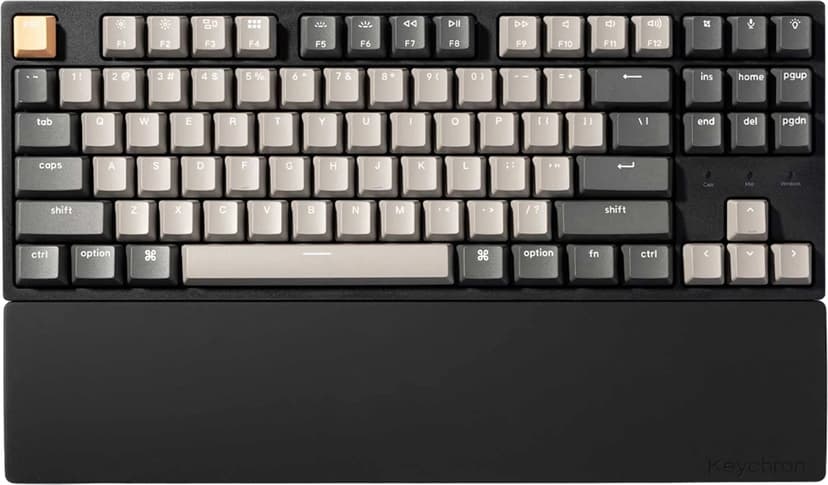 Keychron K8:n silikoninen kämmentuki