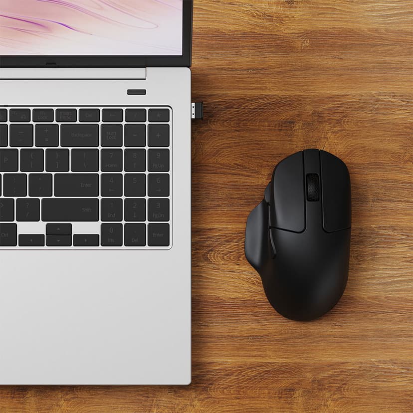 Keychron M7 Wireless Mouse Black RF Wireless + Bluetooth + USB-C