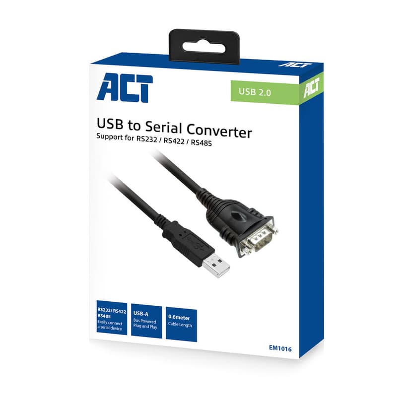 Ewent ACT 0,6 meter USB naar serieel adapter