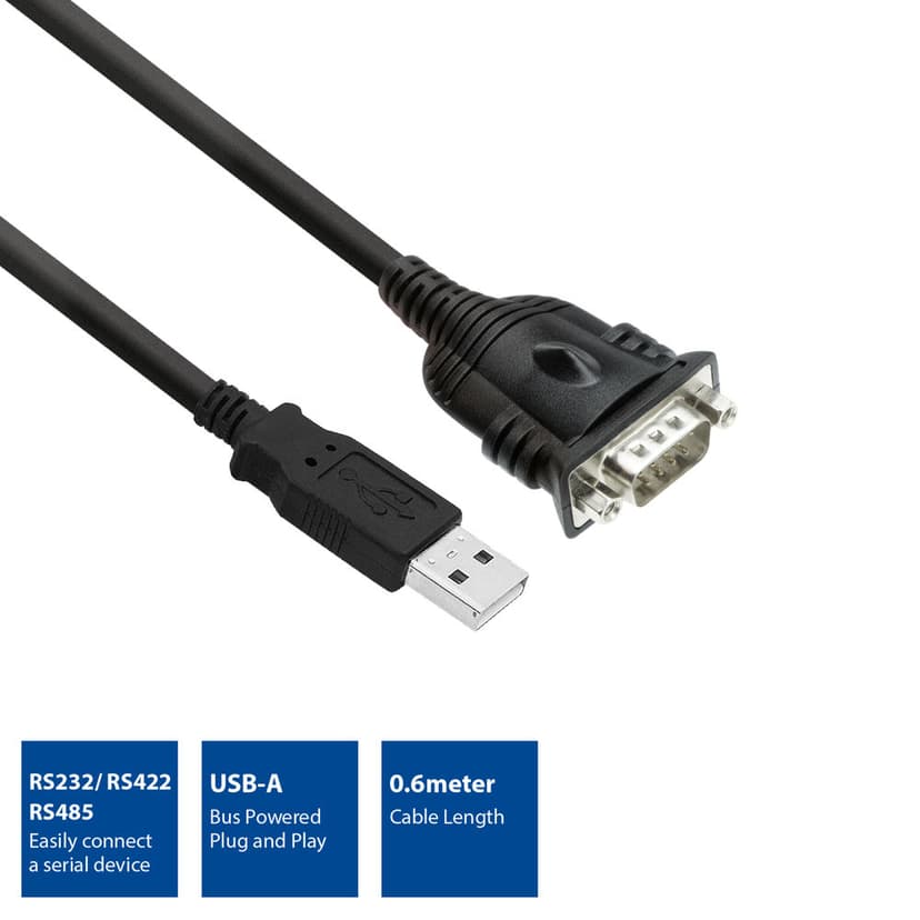 Ewent ACT 0,6 meter USB naar serieel adapter