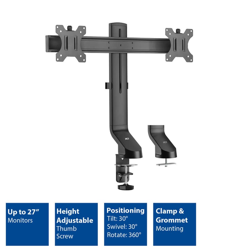 ACT Monitor Desk Mount with Crossbar