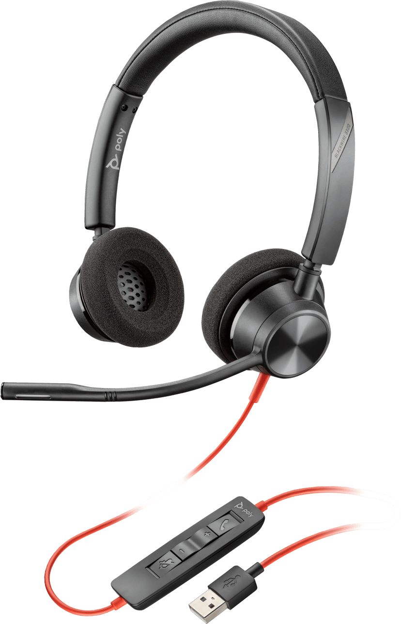 HP Poly Blackwire 3320 USB Type-A Svart
