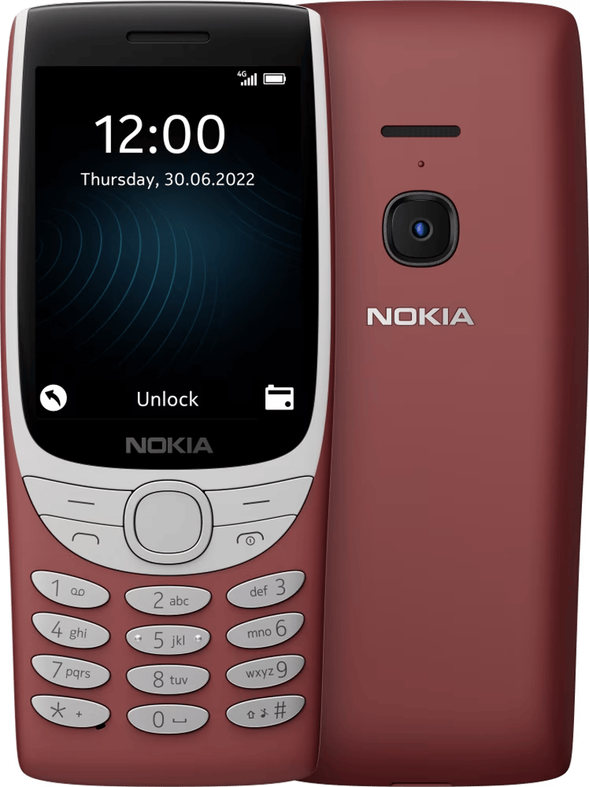 Nokia 8210 4G 7,11 cm (2.8") 107 g Röd Funktionstelefon Röd