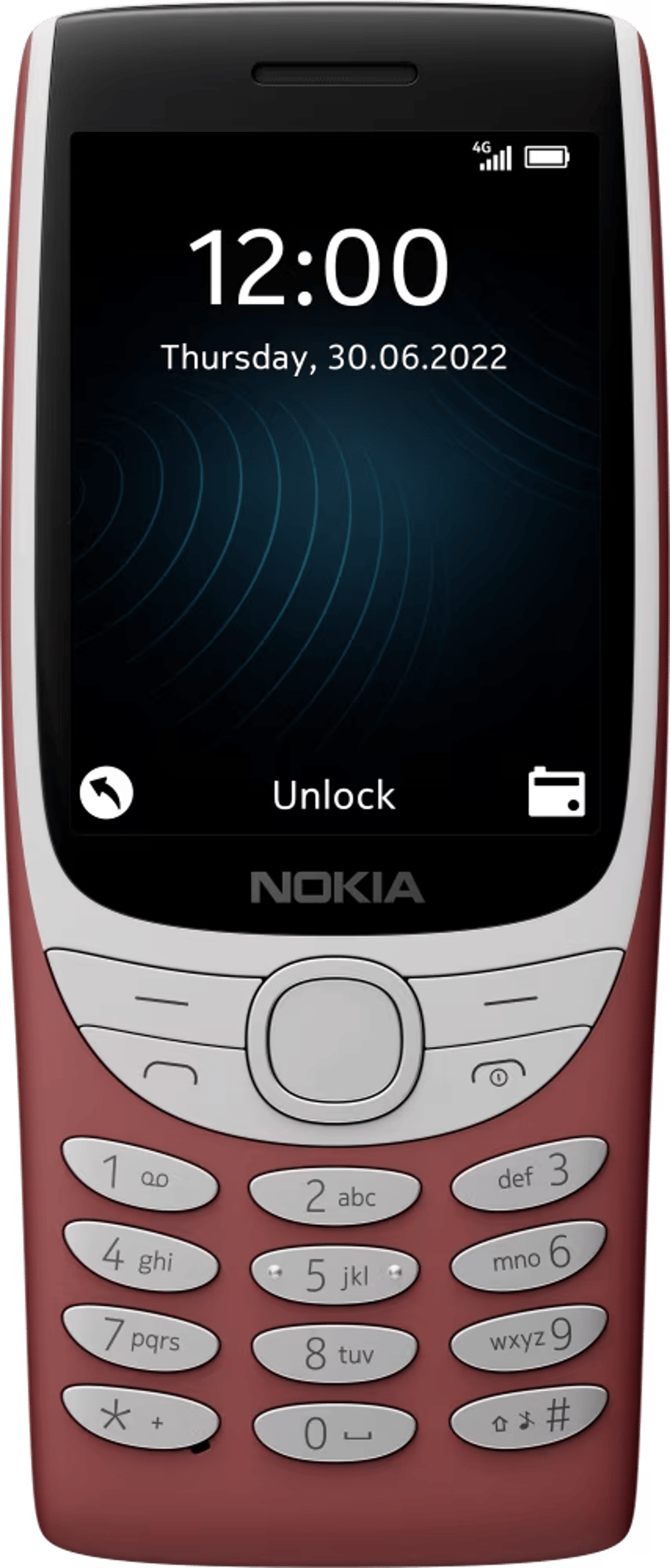 Nokia 8210 4G 7,11 cm (2.8") 107 g Röd Funktionstelefon Röd