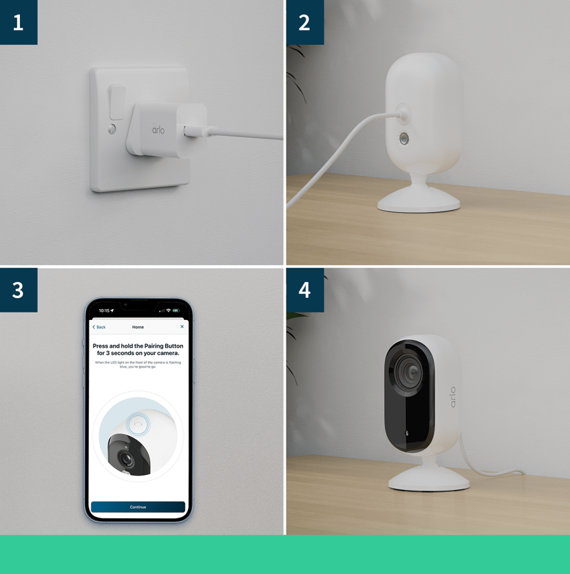 Arlo Essential 2 2K Indoor Camera 2-pack