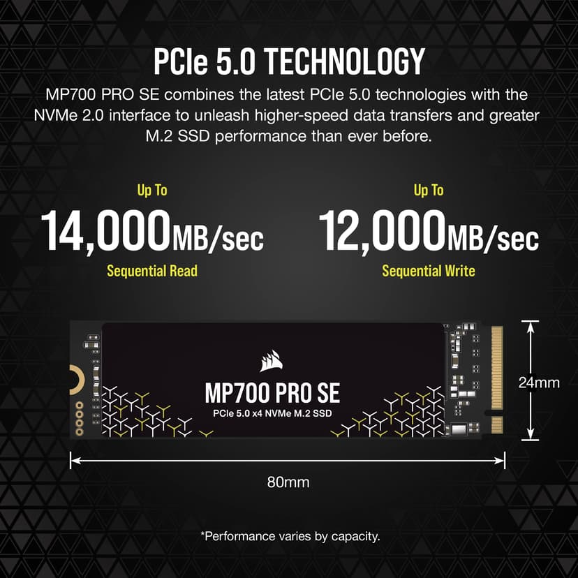 Corsair MP700 PRO SE 4TB M.2 PCIe 5.0