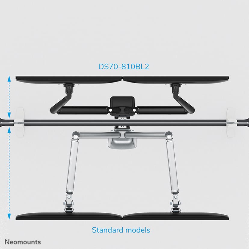 Neomounts DS70-810BL2 - Dual Monitorarm voor schermen tot 32" - Zwart