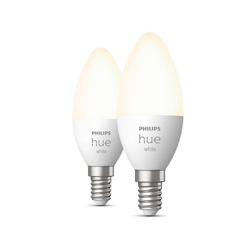 Philips Hue White Kronljus – E14 smart ljuskälla – (2-pack)