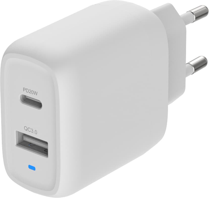 Cirafon Vægoplader 20W PD/QC 3.0 Hvid