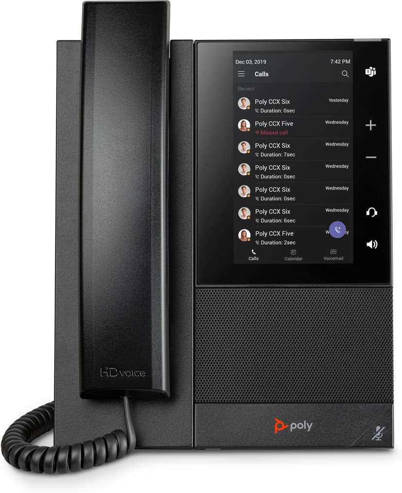 Poly CCX 500 forretningsmedietelefon for Microsoft Teams og PoE-aktivert