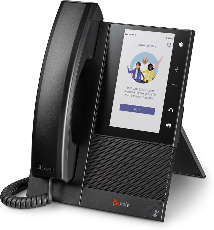 Poly CCX 500 Business Media Phone för Microsoft Teams och PoE-aktiverad