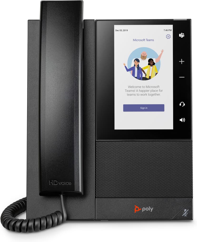 Poly CCX 500 forretningsmedietelefon for Microsoft Teams og PoE-aktivert