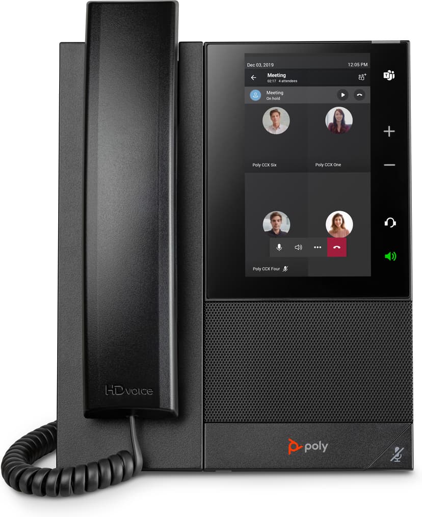 Poly CCX 500 forretningsmedietelefon for Microsoft Teams og PoE-aktivert