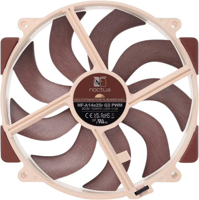 Noctua NF-A14X25R G2 PWM 140MM Vifte Brun