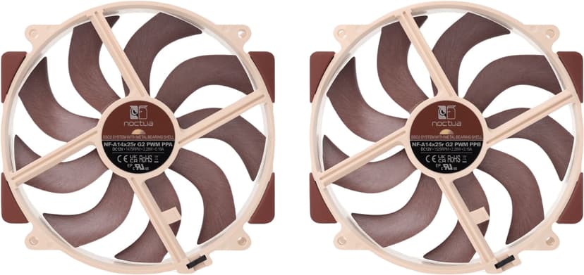 Noctua NF-A14X25R G2 PWM SX2 PP 140MM Fläkt Brun