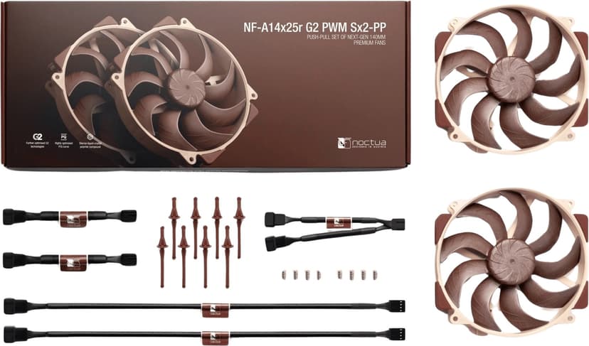 Noctua NF-A14X25R G2 PWM SX2 PP 140MM Tuuletin Ruskea