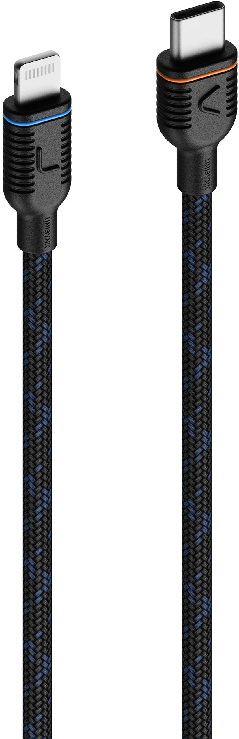 Unisynk MagRoll Magnetic Lightning Cable 2m Sort