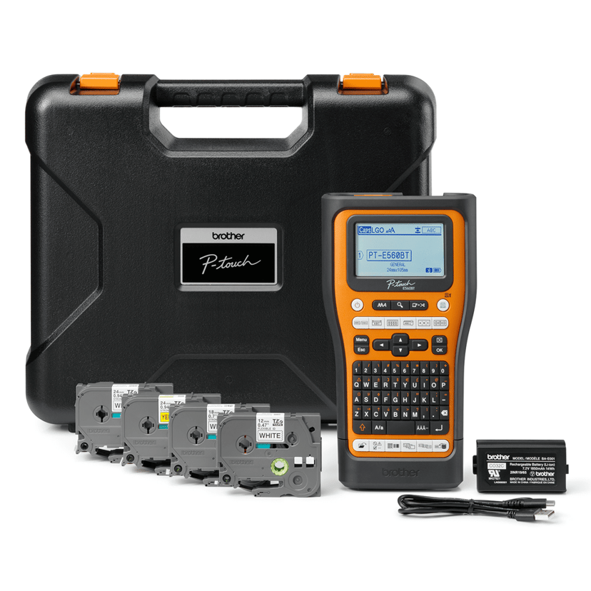 Brother P-Touch PT-E560BTSP + 4 Tejper + Transportväska