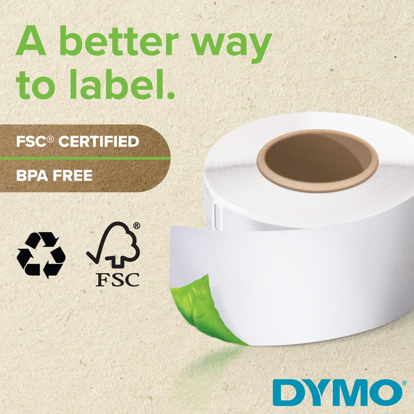 Dymo Etiketten Naam Label 89 x 41mm Verwijderbaar - LabelWriter
