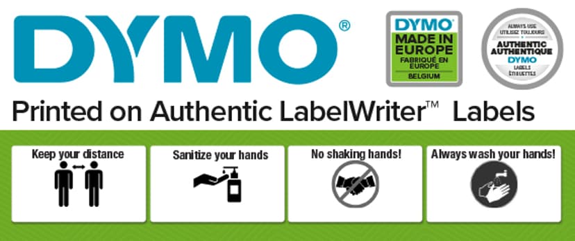 Dymo Etiketten Naam Label 89 x 41mm Verwijderbaar - LabelWriter