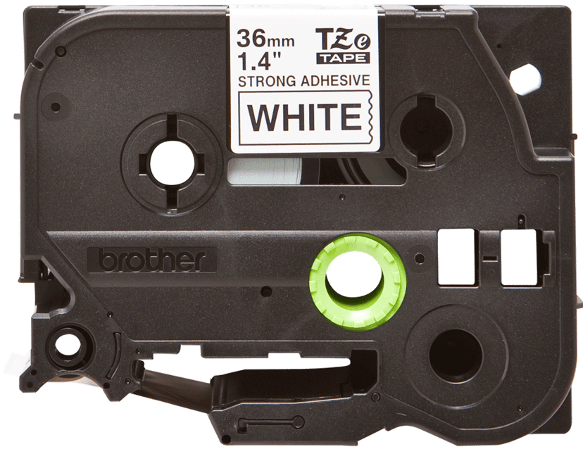Brother Tape 36mm TZe-S261 Svart/Vit Extra Stark
