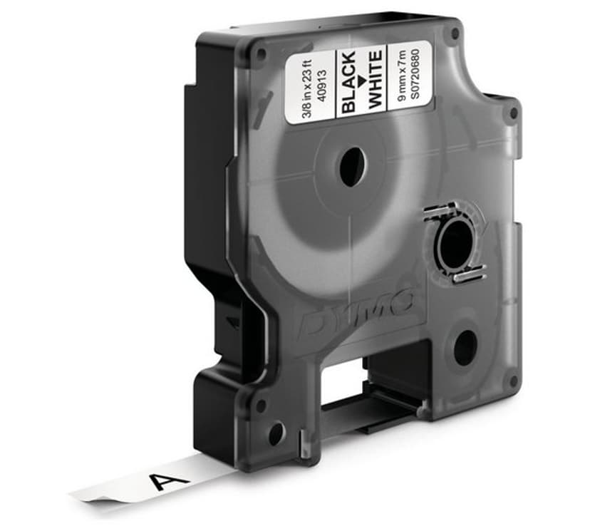 Dymo Tape D1 9mm Svart/Hvit