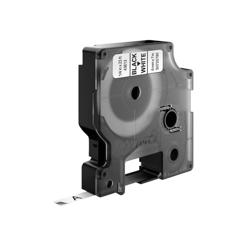 Dymo Tape D1 6mm Svart/Hvit