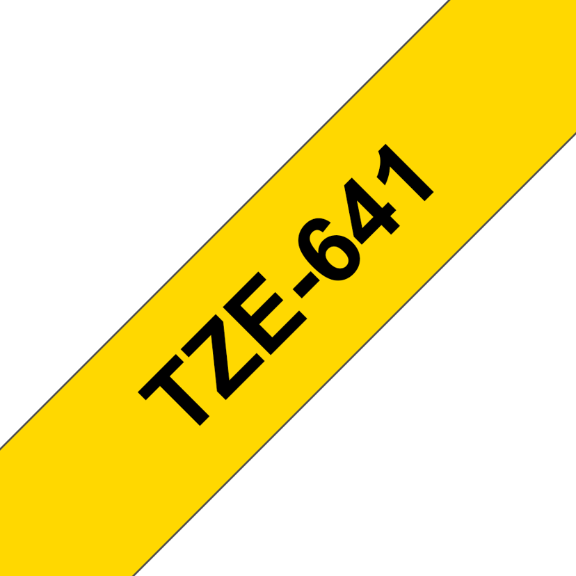 Brother Tape 18mm TZe-641 Zwart/Geel