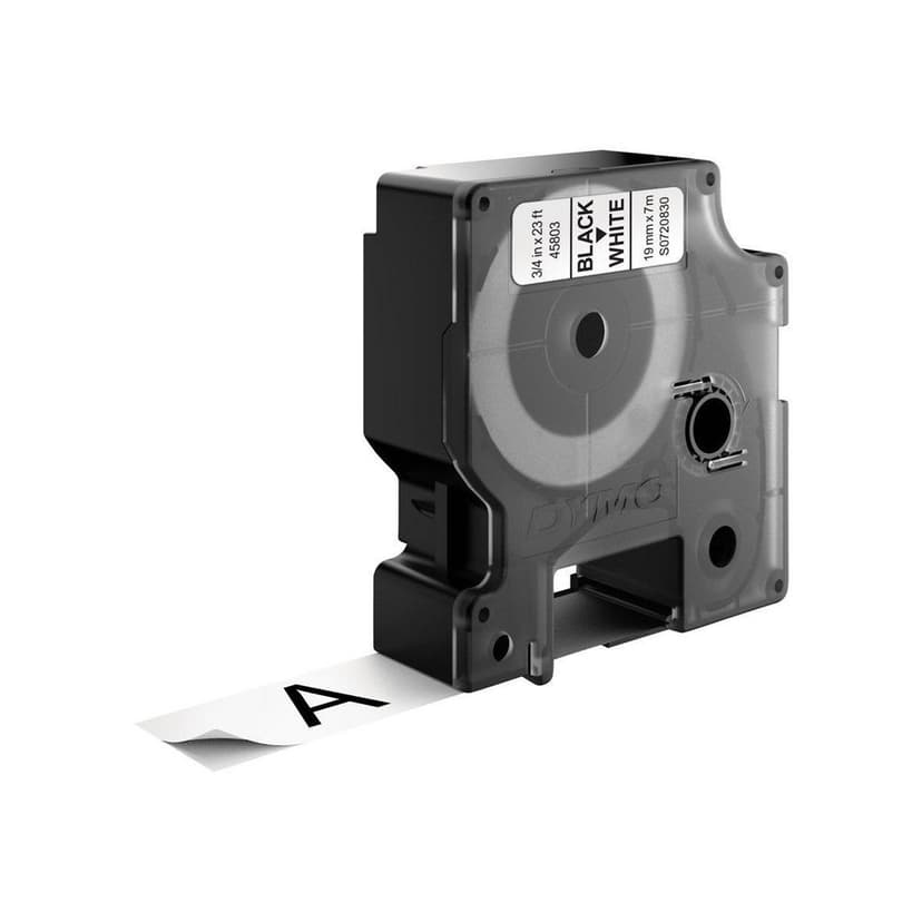 Dymo Tape D1 19mm Musta/Valkoinen
