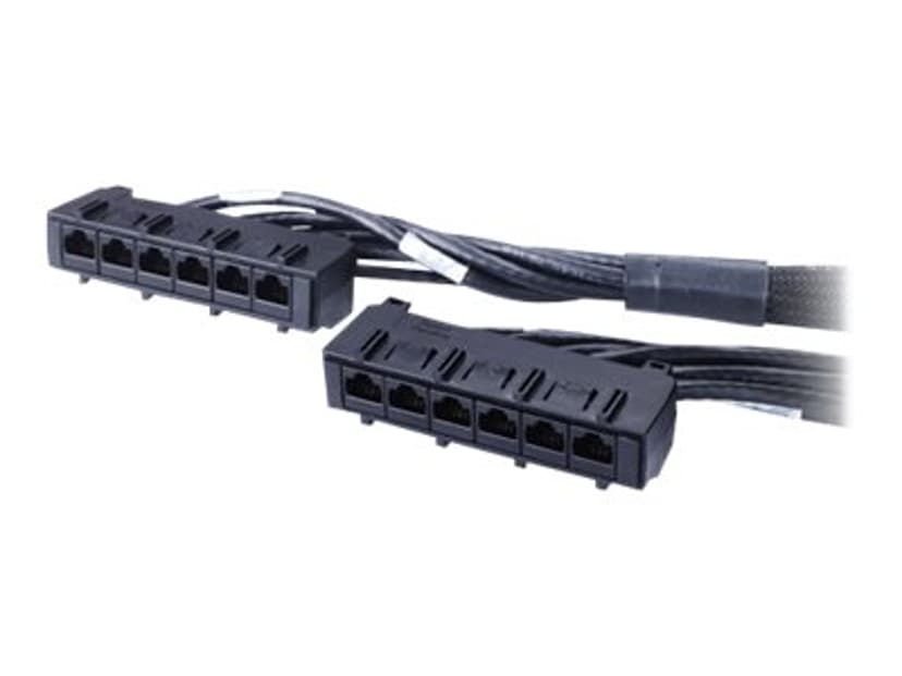 APC Data Distribution Cable 6 x RJ-45 Cat 6 4.57m Zwart