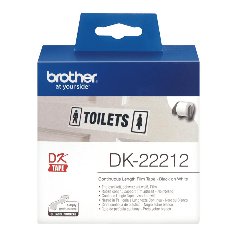 Brother Tape 62mm Musta/Valkoinen