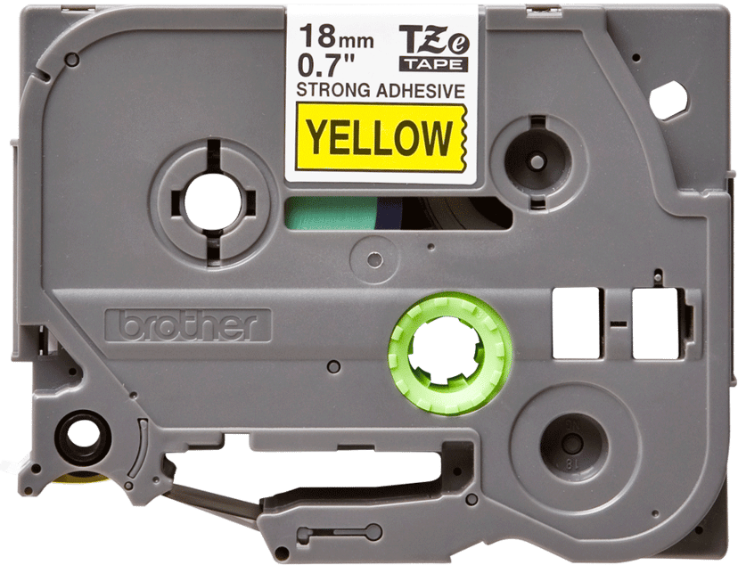 Brother Tape 18mm TZe-S641 Zwart/Geel Extra Sterk