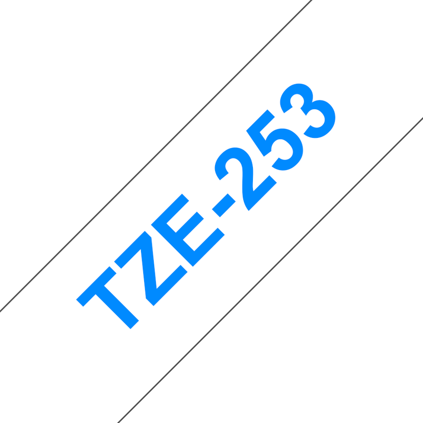 Brother Tape 24mm TZe-253 Blå/Hvit