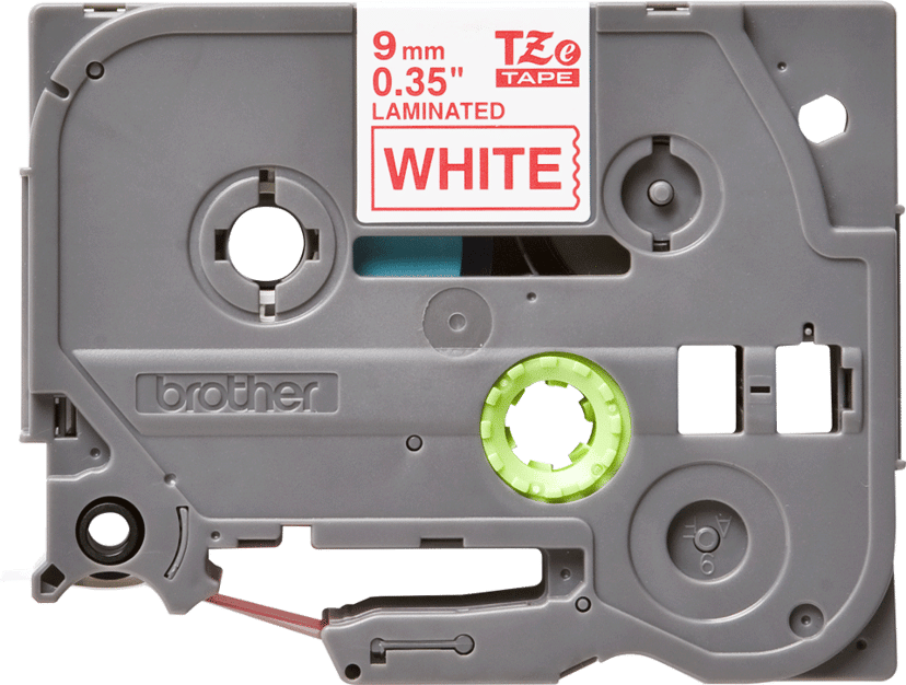 Brother Tape 9mm TZe-222 Rød/Hvid