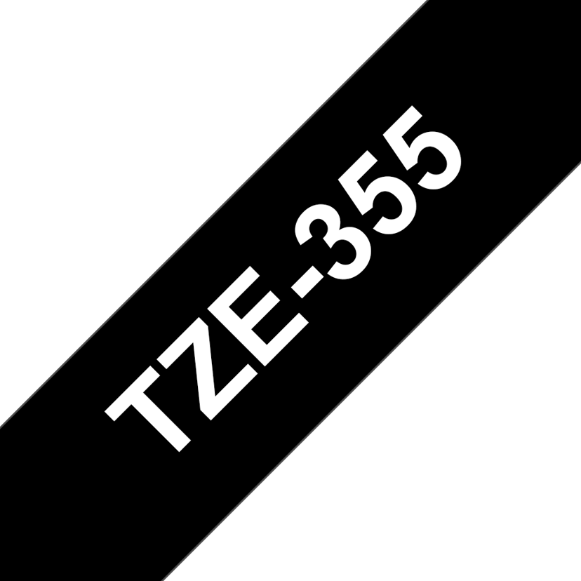 Brother Tape 24mm TZe-355 Hvit/Svart
