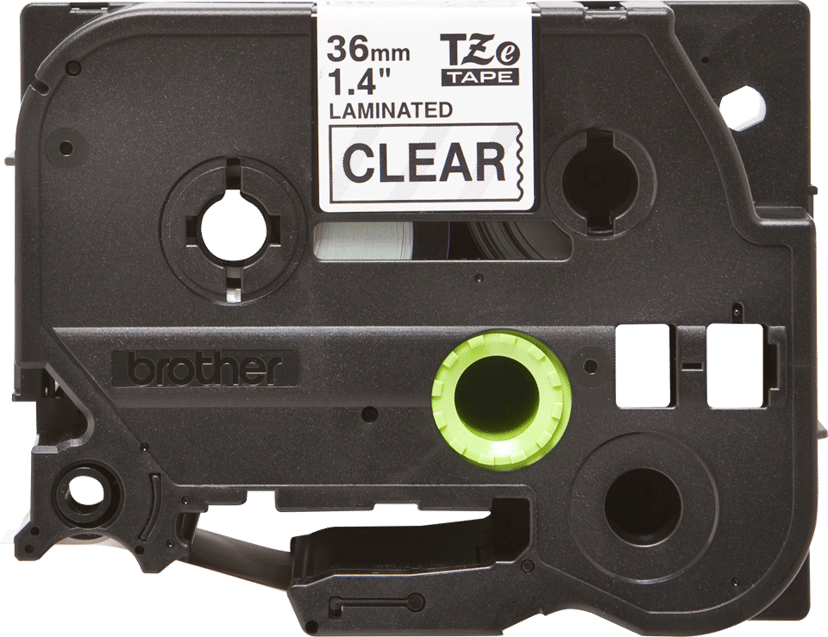 Brother Tape 36mm TZe-161 Musta/Läpinäkyvä
